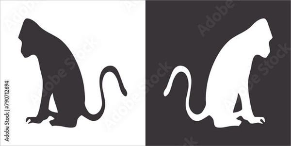 Fototapeta Illustration vector graphics of monkey icon