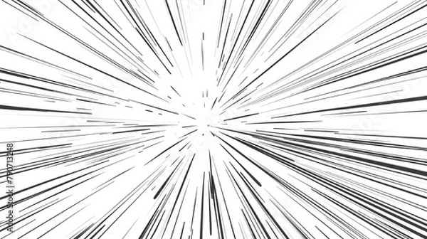 Fototapeta Comic Speed ​​Lines Collection. Dynamic Lines Or Rays