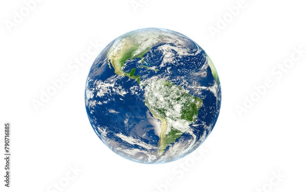 Fototapeta Blue planet earth isolated With Clipping path. Elements of this image furnished by NASA