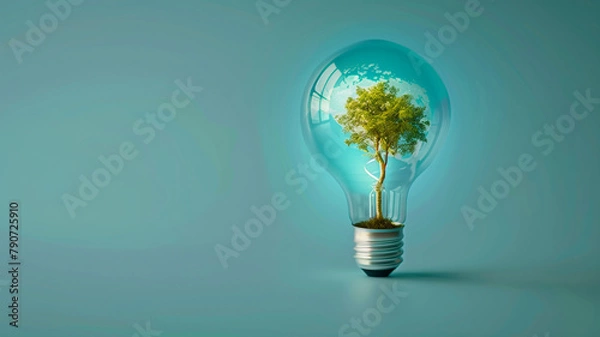 Fototapeta A picture of ideas for saving the world on a plain background