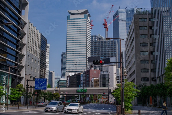 Obraz 溜池山王で外堀通りと六本木通りが交差する