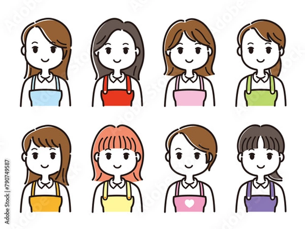 Fototapeta 女性・エプロン