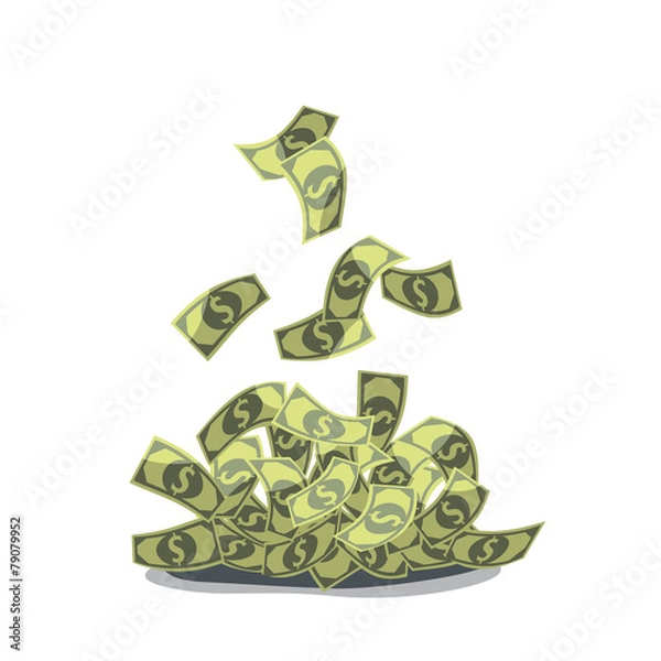 Obraz dollars fall in a heap