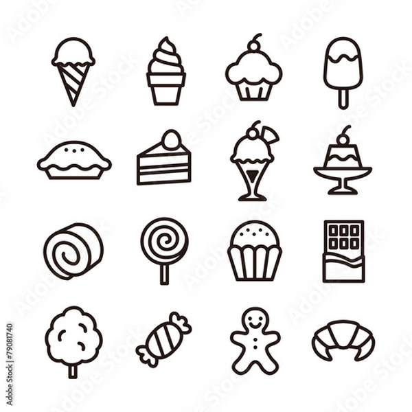 Obraz スイーツアイコン