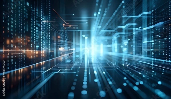 Obraz Abstract business technology background. AI generated.