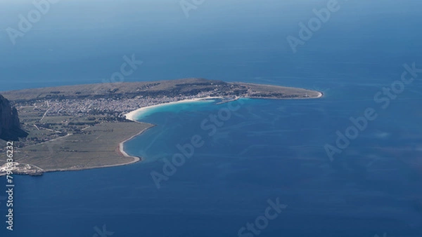 Fototapeta view of the coast of island