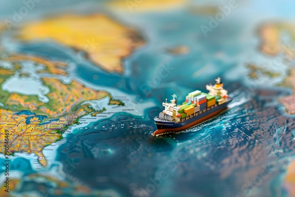 Fototapeta Ocean Freight: A Visual Journey Through the Global Logistics Network