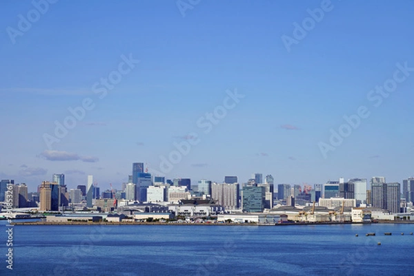 Fototapeta 東京湾岸エリアの風景（新橋・虎ノ門方面）
