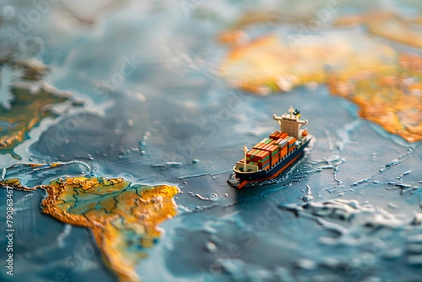 Obraz Ocean Freight: A Visual Journey Through the Global Logistics Network