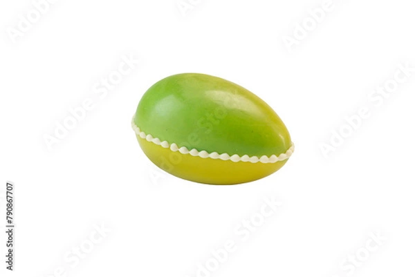 Obraz Handmade chocolate Easter egg on white background