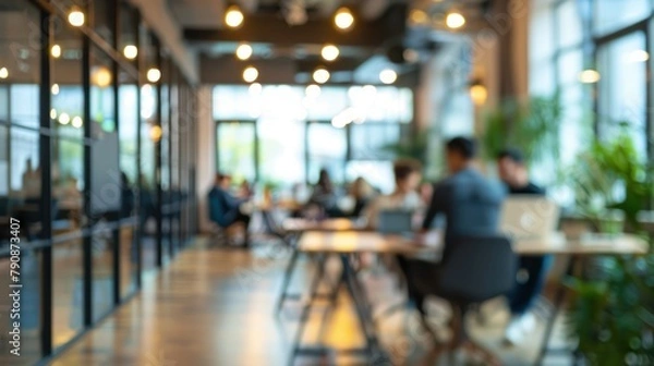 Fototapeta Blurred office background. Suitable for presentations