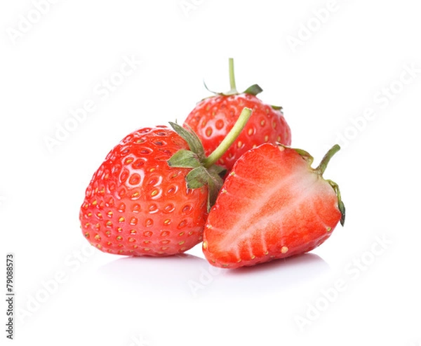 Fototapeta Strawberry on white background