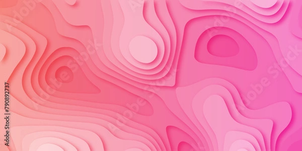 Obraz Cut out paper design style abstract background. Papercut background for presentation, cover, banner, website template. Vector illustration	