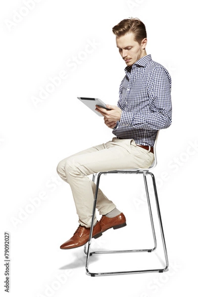 Obraz Looking at tablet