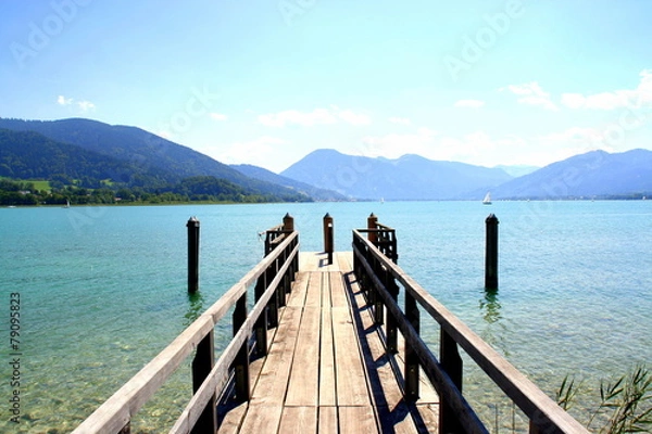 Obraz Molo nad jeziorem Tegernsee