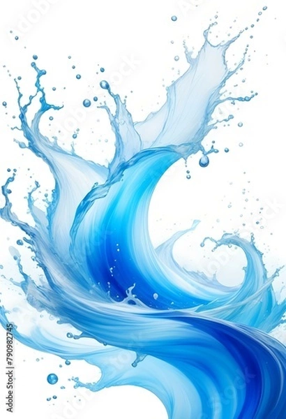 Fototapeta water splash isolated on white