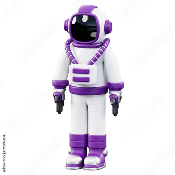 Obraz 3D rendered astronaut on transparent background