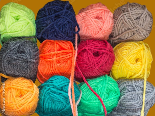 Fototapeta Wolle, gestapelt