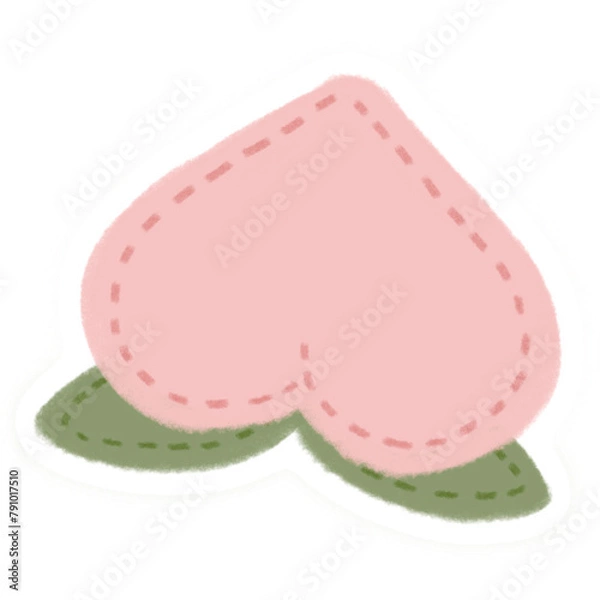 Obraz peach embroidery