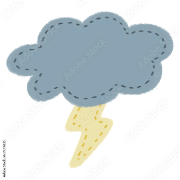 Obraz rain cloud embroidery