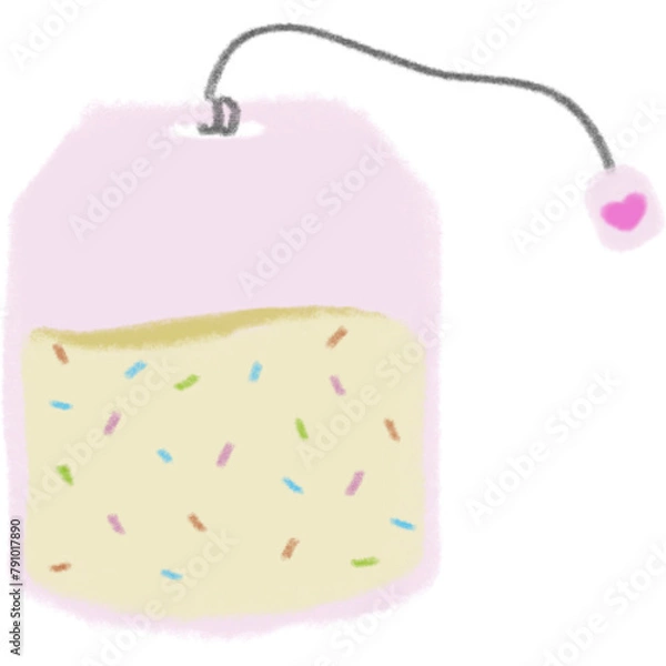 Obraz sprinkle cute pastel teabag
