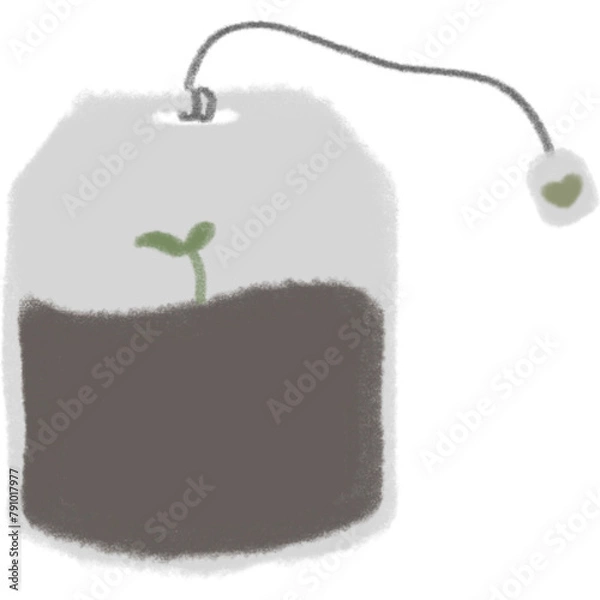 Obraz leaf matcha teabag