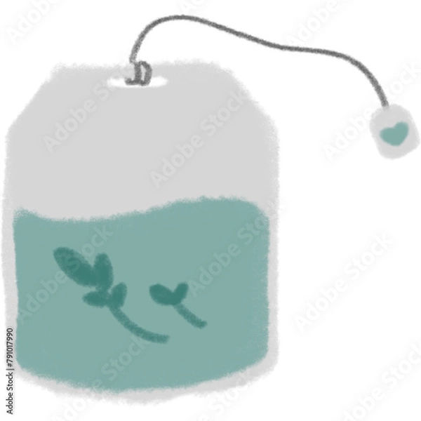 Obraz leaf matcha teabag