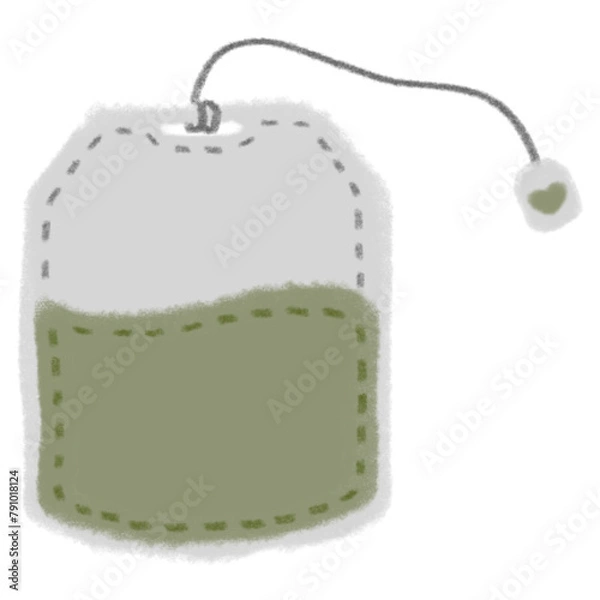 Obraz matcha teabag embroidery