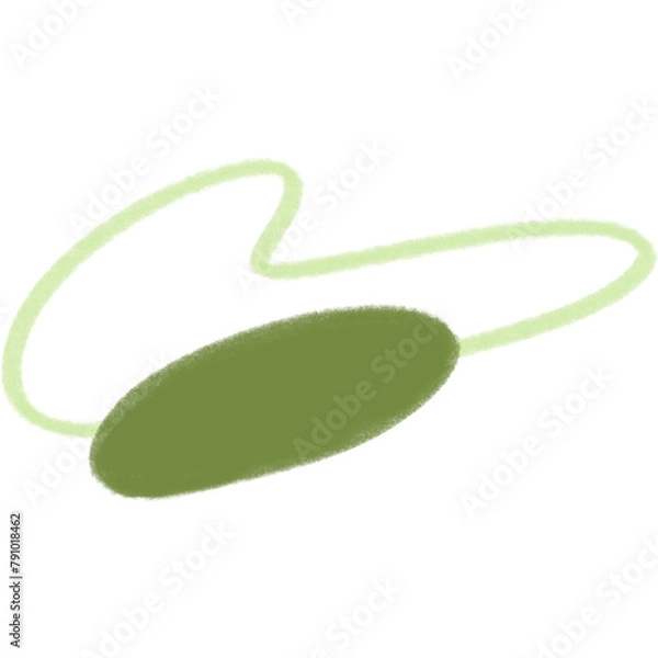 Obraz green minimal abstract material