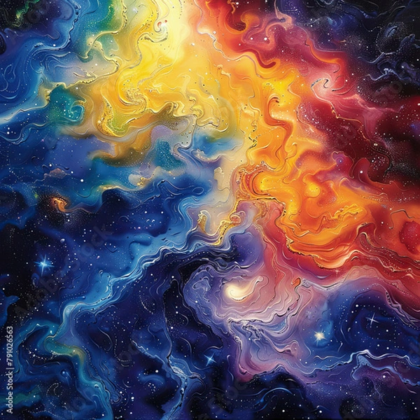 Fototapeta Chromatic Explosion The Crayola Supernova