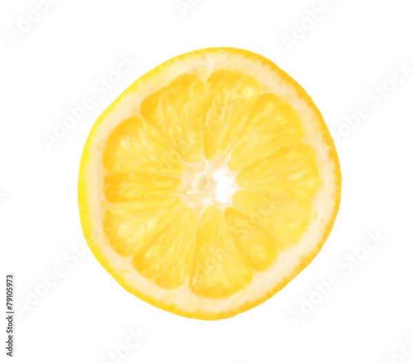 Fototapeta Sliced lemon isolated on white