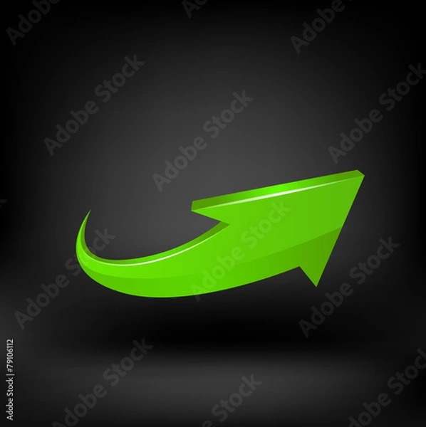 Fototapeta Green arrow. Vector