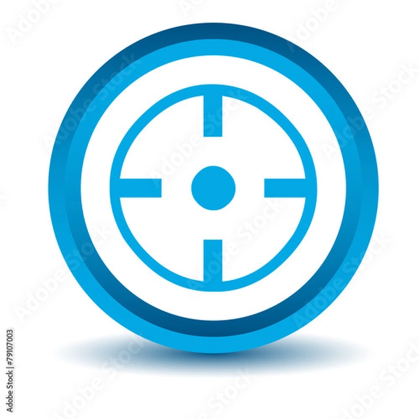 Obraz Blue target icon