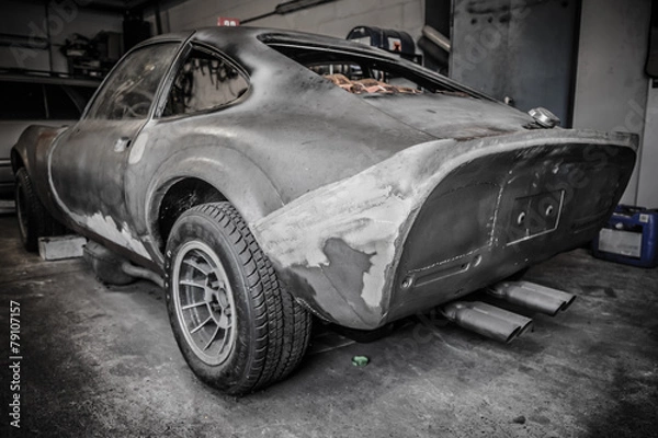 Obraz oldtimer service station