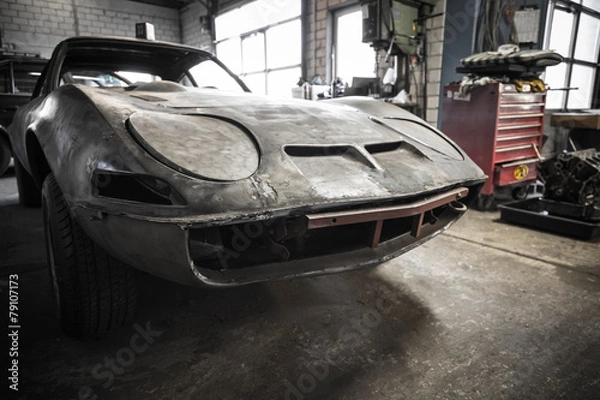 Obraz oldtimer service station