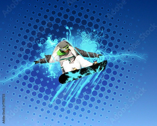 Obraz montage snowboard