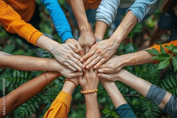 Fototapeta Harmonious hands: Working in sync.