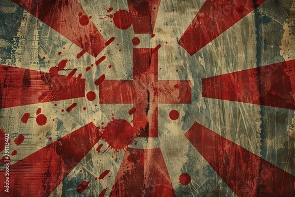 Fototapeta Nuclear radiation sign background