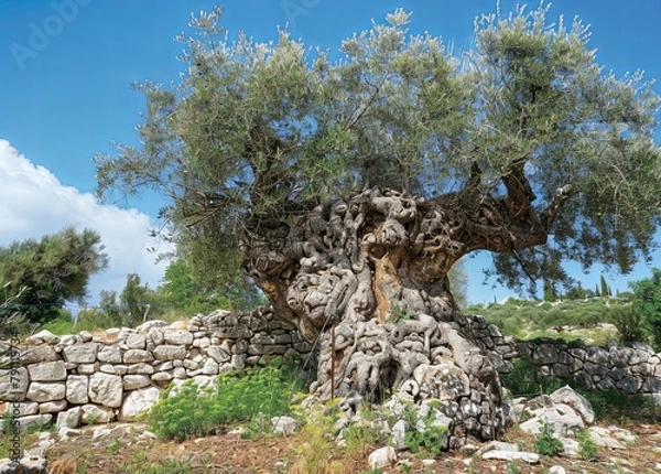 Obraz Olive tree in an olive grove
