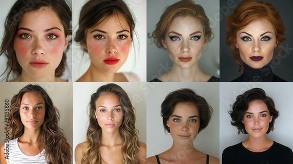 Fototapeta Beyond the Surface: Exploring Makeup's Metamorphic Abilities