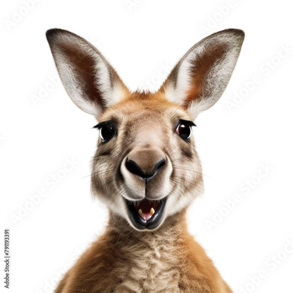 Fototapeta Amazing Kangaroo Isolated On White Background