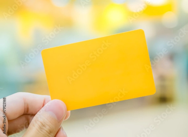 Fototapeta Hand holding card