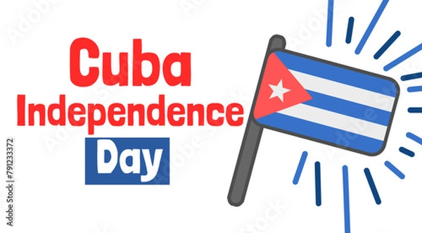 Obraz Cuba independence day banner design template vector
