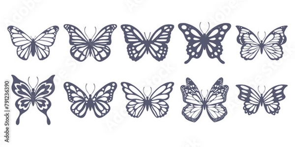 Fototapeta Butterfly Silhouette Aesthetic