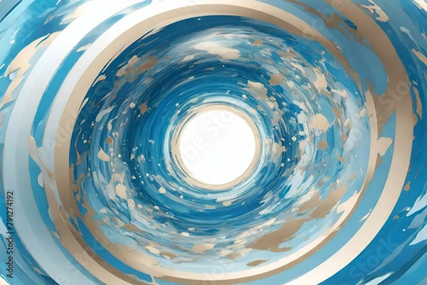 Obraz anime style background effect with energy in a circular pattern in beige blue tone