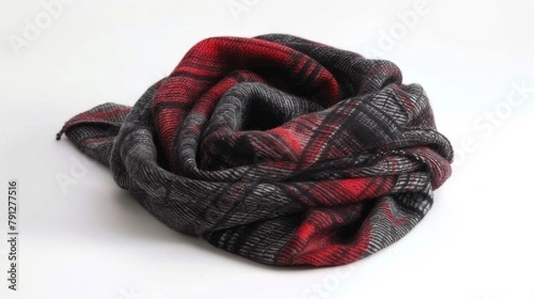 Fototapeta A scarf with hidden pockets to securely store a personal safety alarm or pepper spray. .