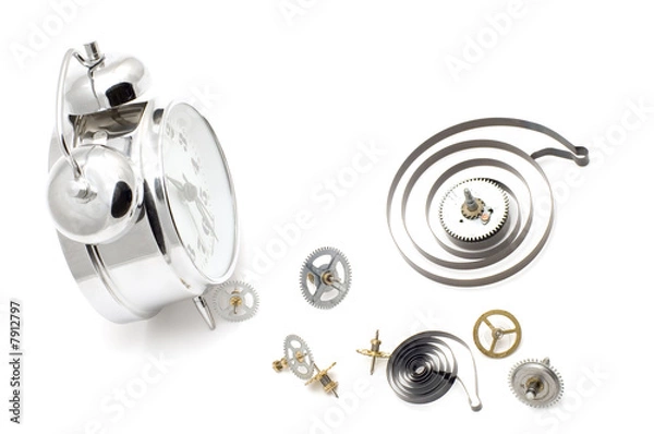 Fototapeta clock with clockwork