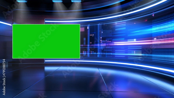 Obraz Chroma tv screen studio virtual background