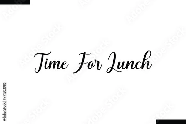 Obraz time for lunch food sayings typographic text