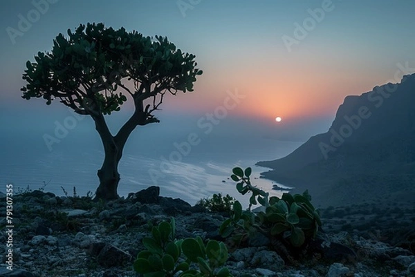 Fototapeta a tree on Socotra island